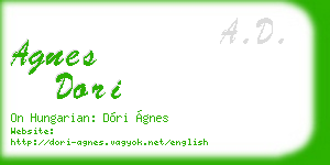 agnes dori business card